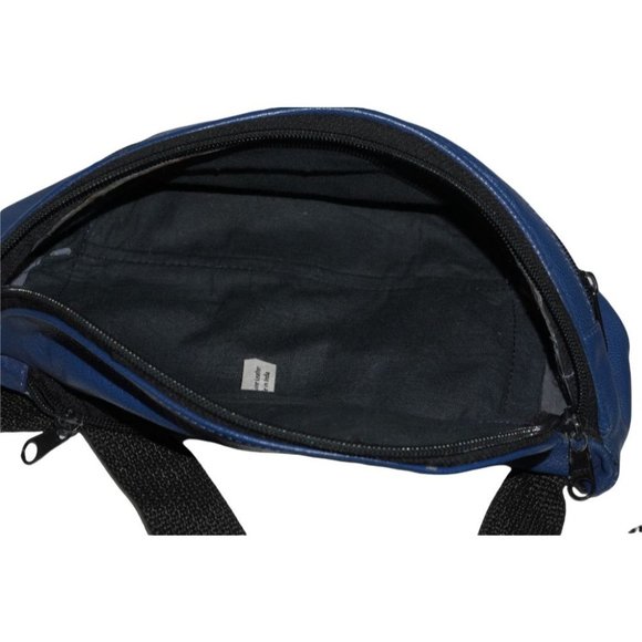 Fanny Pack, Cobalt Blue Leather, Waist Pack, Hip Purse, Retro Accessories Unisex - Picture 7 of 10